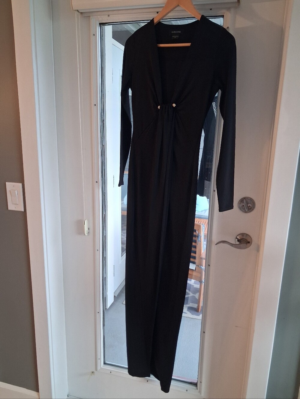 Marciano Black Low Cut Long Dress